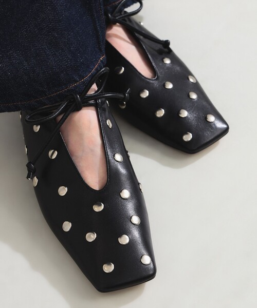 pippichic スタッズ　バレエシューズ PIPPICHIC / AMBER スタッズ フラットシューズ（ドレスシューズ