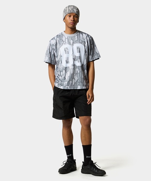 HUF フットボールTシャツ HUF tシャツ eightynine MESH FOOTBALL CREW / フットボール