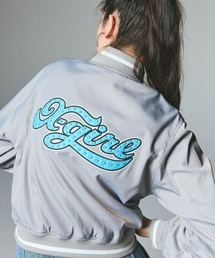 X-girl(GbNXK[)CHEERFUL LOGO VARSITY JACKET(X^W)