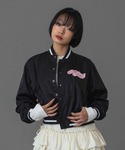 X-girl（エックスガール）の「CHEERFUL LOGO VARSITY JACKET（スタジャン・S）」