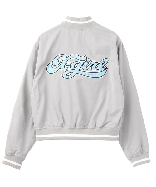 セール】CHEERFUL LOGO VARSITY JACKET（スタジャン）｜X-girl