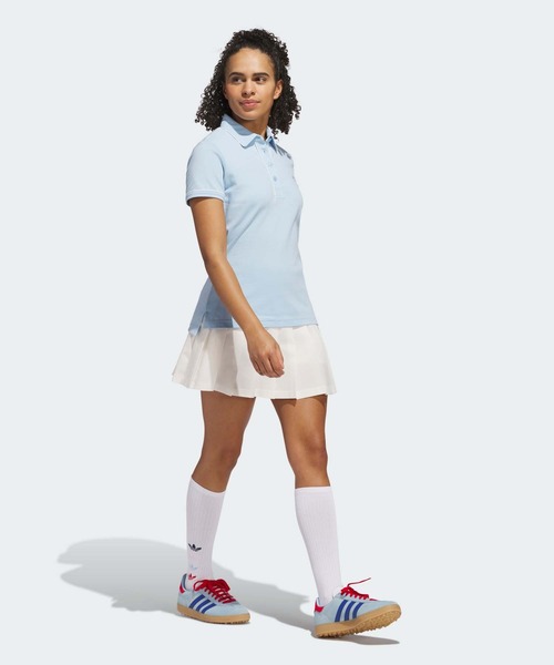 GOLF アディダスゴルフ ポロ オールインワン&CAP SET ゴルフウェアM オリジナルスゴルフ ツイストニット ワンポイントロゴ 半袖ポロ