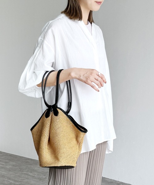 reca（レカ）の「メッシュカゴBAG（かごバッグ・レディース・ベージュ/ブラック・ONE SIZE）」の3枚目の写真
