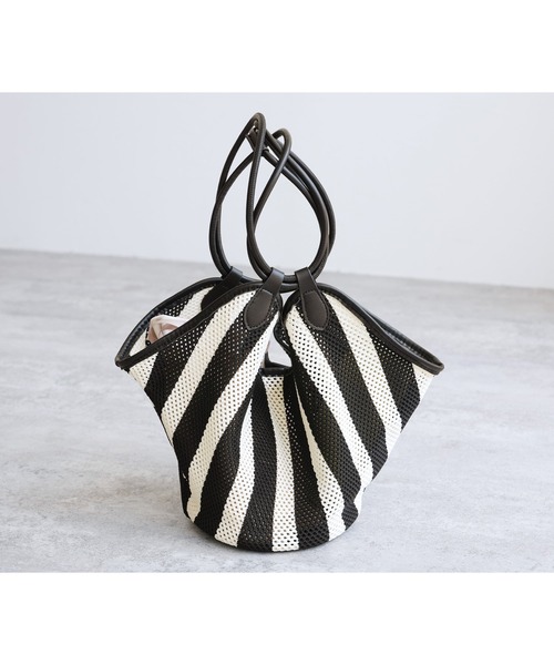 reca（レカ）の「メッシュカゴBAG（かごバッグ・レディース・ベージュ/ブラック・ONE SIZE）」の15枚目の写真