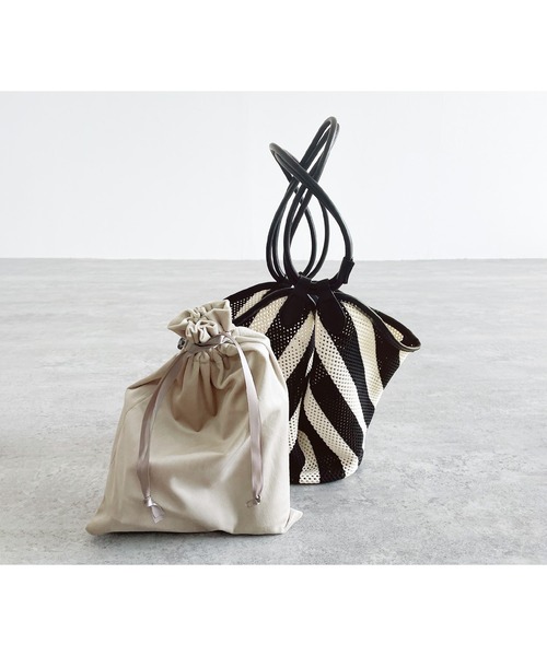 reca（レカ）の「メッシュカゴBAG（かごバッグ・レディース・ベージュ/ブラック・ONE SIZE）」の19枚目の写真