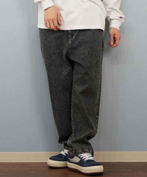 DC(ディーシー)の「DC/ディーシー ワイドデニム/ロンパン ワイドシルエット DPT254031(デニムパンツ・メンズ・ケミカルウォッシュ/インディゴブルー/ダークインディゴブルー/ブラック・L/M/XL)」の4枚目の写真