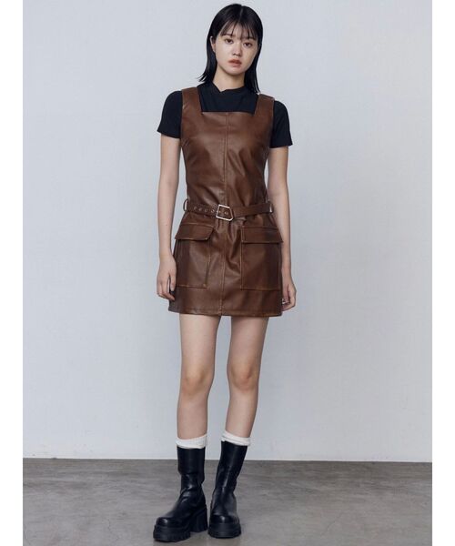 EMODA（エモダ）の「ミニマルフィットストーントップ（Tシャツ/カットソー・レディース・パープル/ホワイト/ブラック/ネイビー・FREE）」の7枚目の写真