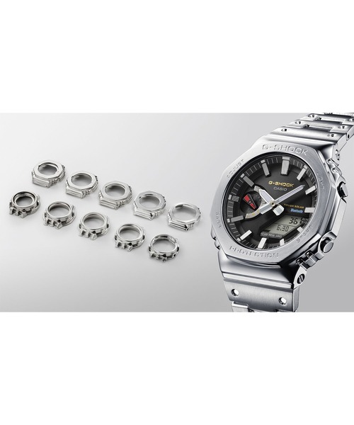 G-SHOCK（ジーショック）の「フルメタル / スマートフォンリンク＆タフソーラー / GM-B2100SD-1CJF（アナログ腕時計・メンズ・ブラック×シルバー・FREE）」の13枚目の写真
