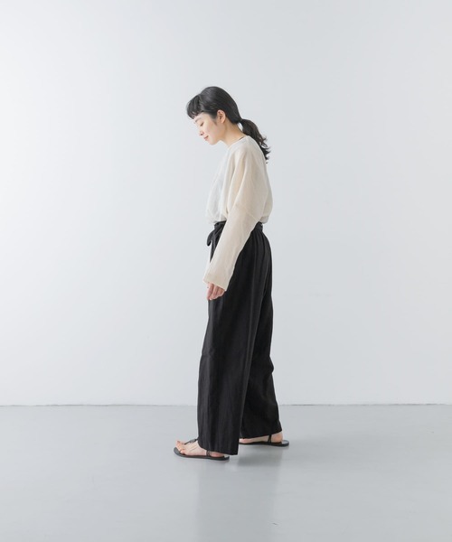 かぐれ　コットンリネンラップパンツ かぐれ パンツ コットンリネンラップパンツ レディース