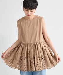 BARNYARDSTORM | BARNYARDSTORM / カットワークノースリブラウス / ハンドウォッシャブル(シャツ/ブラウス)