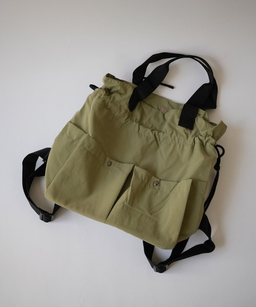 巾着バックS(長円形) とトートバックの2点セット BEAMS HEART トートバッグ 2セット カラー刺繍 バッグ（A4サイズ