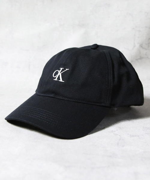 【刺繍ロゴ】  カルバンクライン デザインキャップ Calvin Klein/カルバンクライン Monogram Embroidered Denim