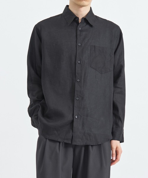 12/28まで‼️ 再出品しませんリアルマッコイズ レーヨンシャツ　長袖　黒 MinoriTY】落ち感ビッグドルマンシャツ オーバーサイズシャツ