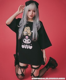 【GALFY/ガルフィー】×【KUROMI/クロミ】クロミちゃんとGALFYの半袖TEE