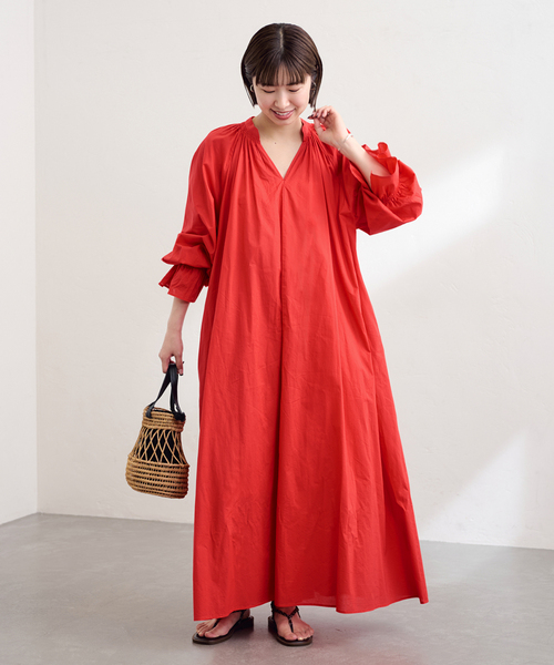 FRAMeWORK（フレームワーク）の「ギャザーワンピース（ワンピース・レディース・ブラック/ブルー/レッド/ピンク・36/38）」の12枚目の写真