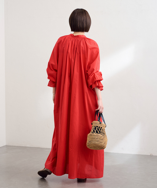 FRAMeWORK（フレームワーク）の「ギャザーワンピース（ワンピース・レディース・ブラック/ブルー/レッド/ピンク・36/38）」の7枚目の写真