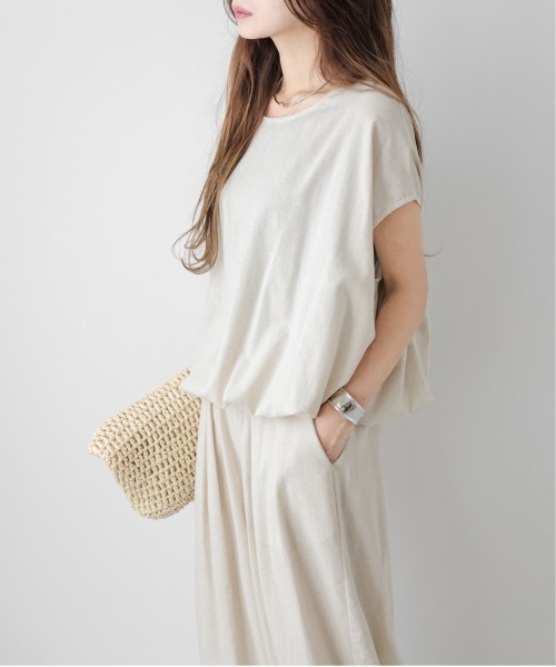 美品✨BEAUTY&YOUTH セットアップ リネン混 ストレッチ カーキ L lesperance（レスぺランス）の「リネン混セットアップ