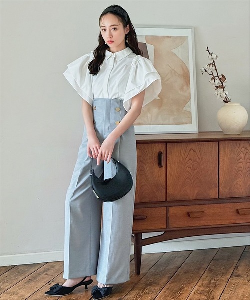 SWINGLE（スウィングル）の「2WAYオープンショルダーシャツブラウス（シャツ/ブラウス・レディース・オフホワイト/ブルー系その他/イエロー・FREE）」の12枚目の写真