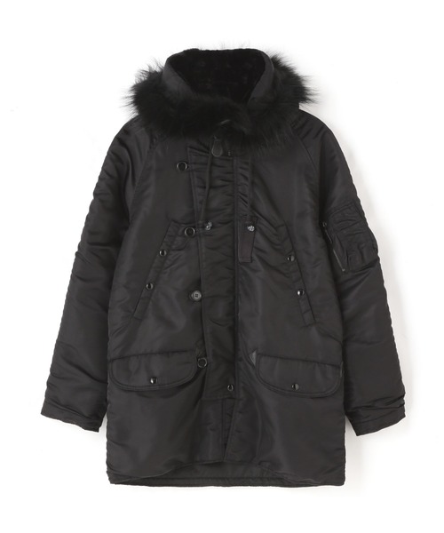 AVIREX（アヴィレックス）の「《VINTAGE LINE》N-3B MODIFIED COLOR / AVIREX / アヴィレックス（ブルゾン・メンズ・ブラック/チャコール・XX-LARGE/X-LARGE/MEDIUM/LARGE）」の2枚目の写真