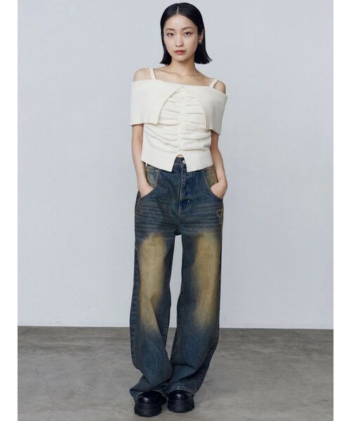 EMODA リボングラフィックルーズジーンズ リボングラフィックルーズジーンズ（デニムパンツ）｜EMODA