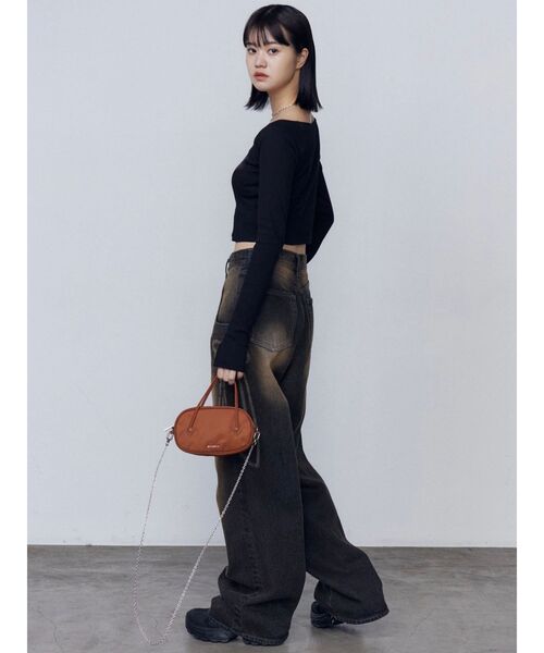 セール】リボングラフィックルーズジーンズ（デニムパンツ）｜EMODA