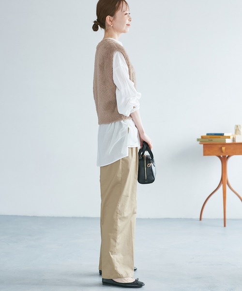 ROPE' PICNIC（ロペピクニック）の「ショートフェザーニットベスト（ベスト・レディース・パープル系その他/ダークブラウン/ライトグレー/ベージュ・FREE）」の18枚目の写真