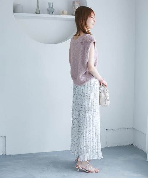 refomed ニットベスト セール】Vネックフェザーニットベスト（ベスト）｜meilmada