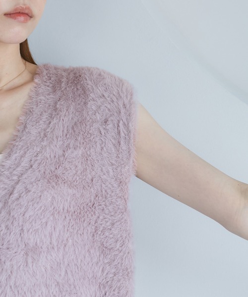 ショートフェザーニットベスト（ベスト）｜ROPE' PICNIC（ロペ