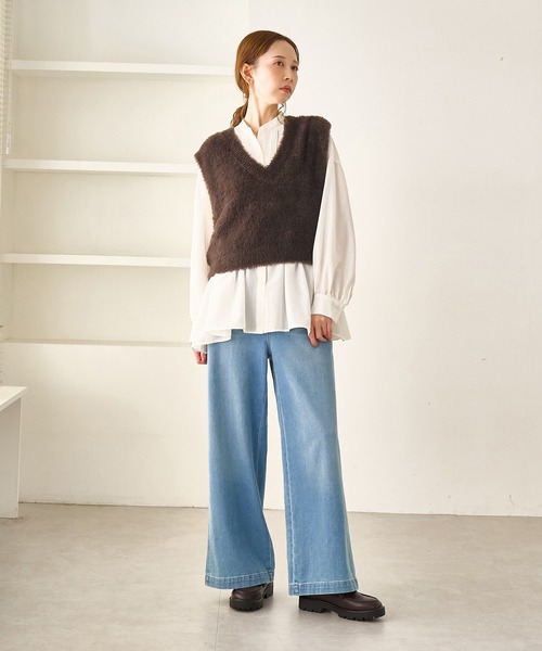 ショートフェザーニットベスト（ベスト）｜ROPE' PICNIC（ロペ