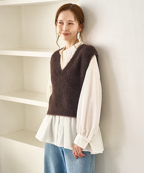 RINGO【新品未使用】Acka フェザー ショート ベスト RINGO様専用【新品未使用】Acka フェザー ショート ベスト