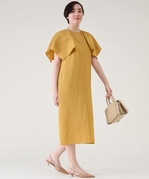 martinique(マルティニーク)の「トリアセリネンワンピース(ワンピース・レディース・ブラック/マスタード・FREE)」の5枚目の写真