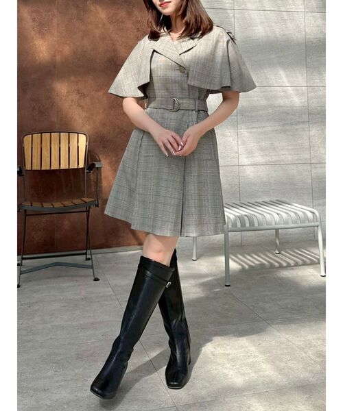 セール】ケープトレンチミニワンピース（ワンピース）｜dazzlin