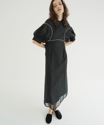 CLANE ブラックワンピース CLANE ドレス 「CLANE/クラネ」2WAY JAQUARD ONEPIECE/2WAY
