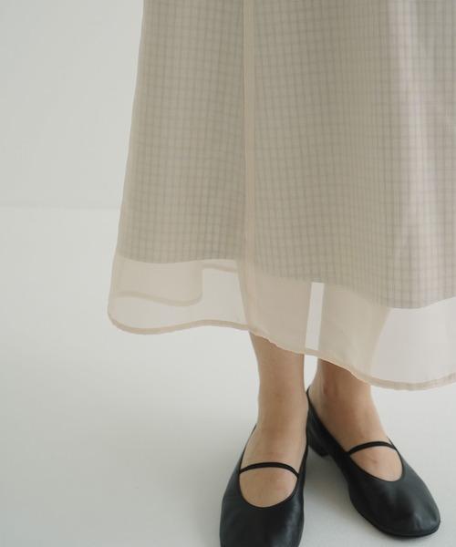 CLANE（クラネ）の「LAYERD SHEER ONEPIECE（ワンピース・レディース・ブラック/ベージュ・0/1/2）」の15枚目の写真