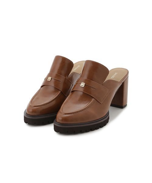 【美品】SNIDEL ハルタ コラボ ローファー S ダークブラウン HARUTA×SNIDEL】プラットフォームローファー(フラットシューズ