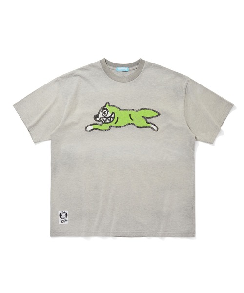 ICECREAM(アイスクリーム)の「DAMAGED COTTON T-SHIRT(Tシャツ/カットソー・メンズ・グレー/ブラック・X-LARGE/LARGE/SMALL/MEDIUM)」の1枚目の写真
