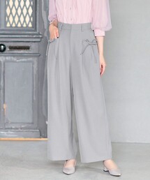 Feroux（フェルゥ）の「リボンディテール セミワイドパンツ（その他パンツ）」