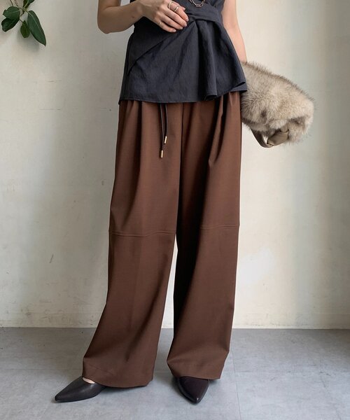 DouDou(ドゥドゥ)の「ダブルタックパンツ(その他パンツ・レディース・ベージュ/ブラウン・36/38)」の10枚目の写真