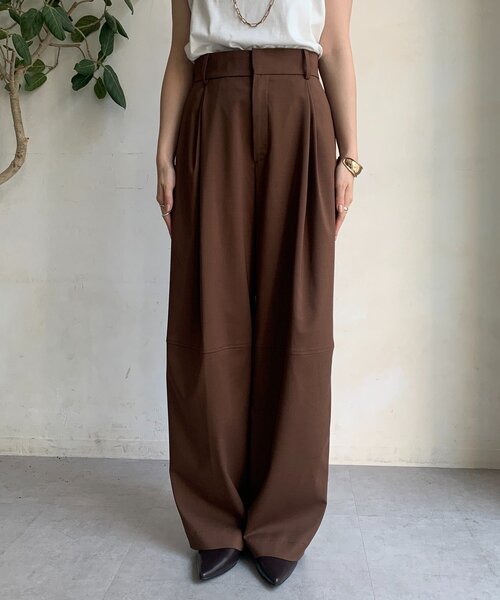 DouDou(ドゥドゥ)の「ダブルタックパンツ(その他パンツ・レディース・ベージュ/ブラウン・36/38)」の12枚目の写真