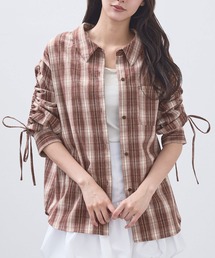 RGRG（リグリグ）の「【2WAYシャーリングチェックシャツ】オフショルダー用ストラップ付き（シャツ/ブラウス）」