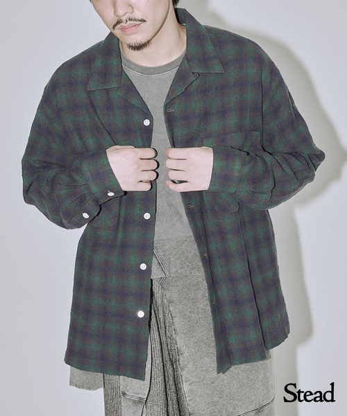 トップス J.S STEAD SD LIGHT WOOL OMBRE SHIRT トップス J.S STEAD SD LIGHT WOOL OMBRE SHIRT J.S.Homestead / Stead