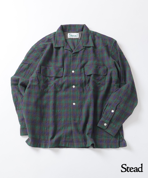 JOURNAL STANDARD J.S HOMESTEAD（ジャーナルスタンダードホームステッド）の「Stead / ライト ウール オンブレー チェック シャツ（シャツ/ブラウス・メンズ・ブラック/ブラウン/ボルドー・MEDIUM/LARGE）」の14枚目の写真