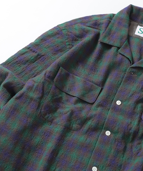 JOURNAL STANDARD J.S HOMESTEAD（ジャーナルスタンダードホームステッド）の「Stead / ライト ウール オンブレー チェック シャツ（シャツ/ブラウス・メンズ・ブラック/ブラウン/ボルドー・MEDIUM/LARGE）」の18枚目の写真