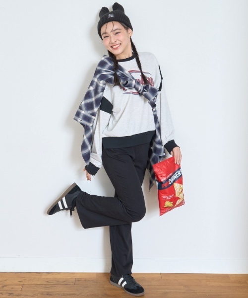 LOVETOXIC（ラブトキシック）の「【7days】カットフレアパンツ（その他パンツ・キッズ・ブラック/ネイビー・M:150cm/S:140cm/130cm/L:160cm）」の3枚目の写真