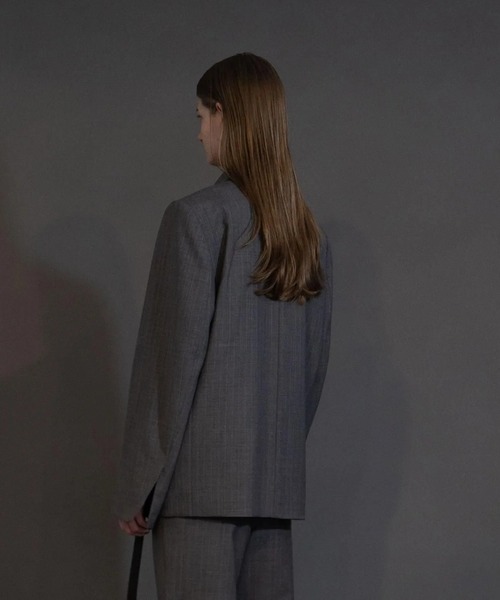 my beautiful landlet(マイビューティフルランドレット)の「【my beautiful landlet】 STRIPE WOOL TAILORED JACKET(テーラードジャケット・メンズ・ネイビー/グレー/ブラック・1/0)」の6枚目の写真