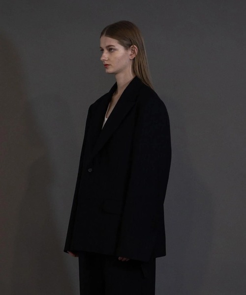 my beautiful landlet(マイビューティフルランドレット)の「【my beautiful landlet】 STRIPE WOOL TAILORED JACKET(テーラードジャケット・メンズ・ネイビー/グレー/ブラック・1/0)」の9枚目の写真