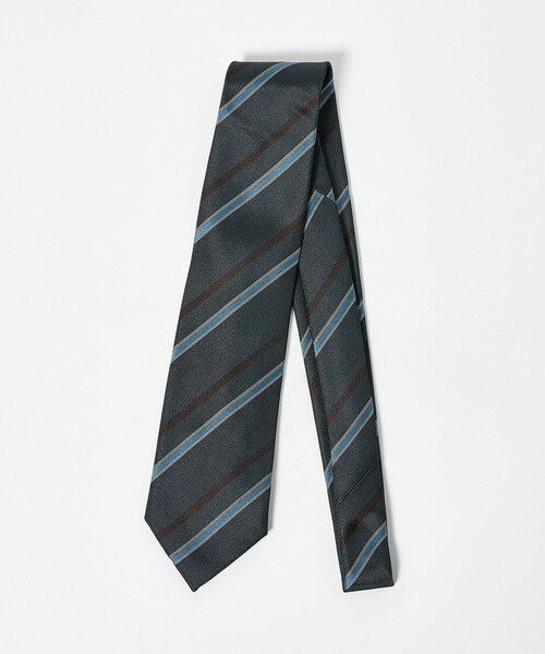 Holliday & Brown(ホリデーアンドブラウン)の「<HOLLIDAY&BROWN>カラーレジメンタル ネクタイ2(ネクタイ・メンズ・ブラック/ダークグリーン・FREE)」の2枚目の写真