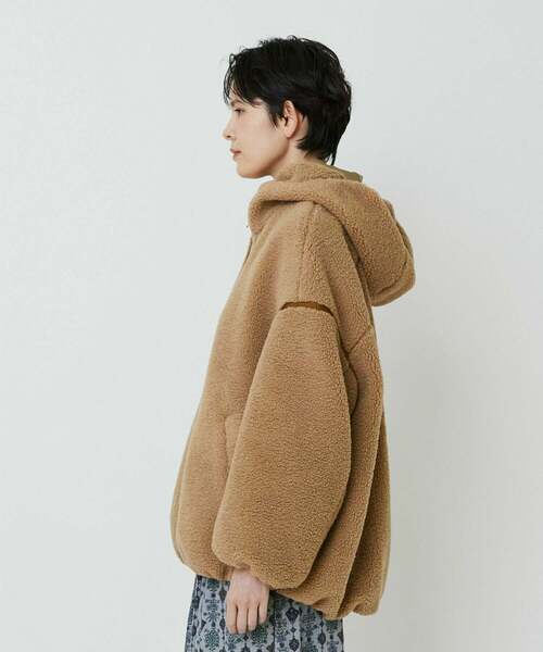 FRAPBOIS（フラボア）の「ポコボコ ブルゾン（ブルゾン・レディース・キャメル/ブラック・1/2）」の3枚目の写真