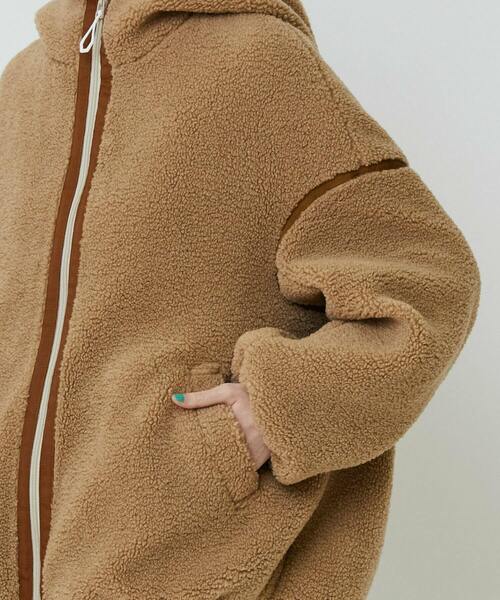 FRAPBOIS（フラボア）の「ポコボコ ブルゾン（ブルゾン・レディース・キャメル/ブラック・1/2）」の5枚目の写真