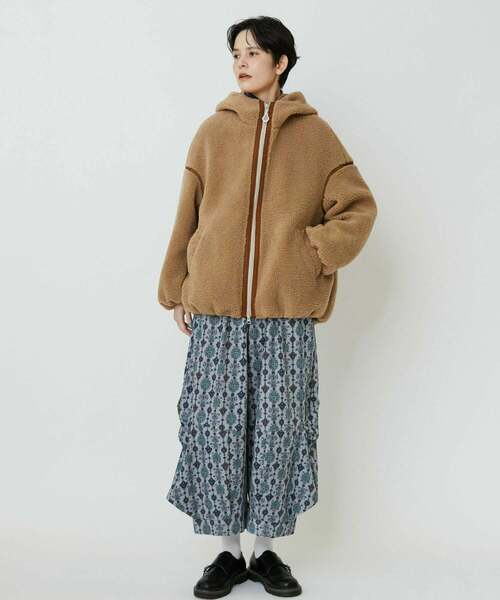 FRAPBOIS（フラボア）の「ポコボコ ブルゾン（ブルゾン・レディース・キャメル/ブラック・1/2）」の8枚目の写真